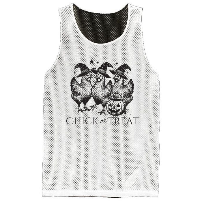 Funny Witch Spooky Chicken Halloween Costume Chick Or Treat Mesh Reversible Basketball Jersey Tank