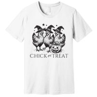 Funny Witch Spooky Chicken Halloween Costume Chick Or Treat Premium T-Shirt