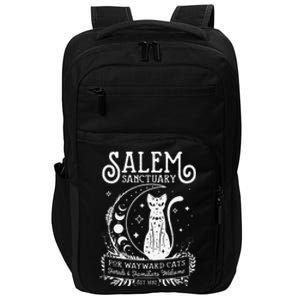 Funny Witch Salem Home For Wayward Black Cats 1692 Halloween Impact Tech Backpack