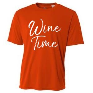 Funny Wine Saying Gift Cute Ing Wine Time Gift Cooling Performance Crew T-Shirt