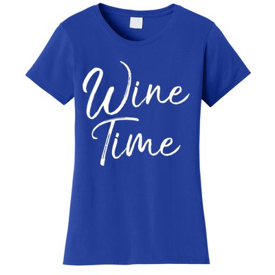 Funny Wine Saying Gift Cute Ing Wine Time Gift Women's T-Shirt