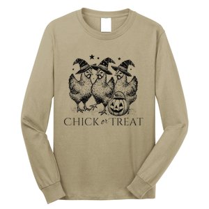 Funny Witch Spooky Chicken Halloween Costume Chick Or Treat Gift Long Sleeve Shirt