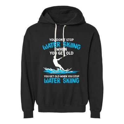 Funny Water Skiing Designs For  Water Skier Athlete Garment-Dyed Fleece Hoodie