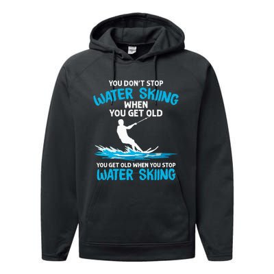 Funny Water Skiing Designs For  Water Skier Athlete Performance Fleece Hoodie