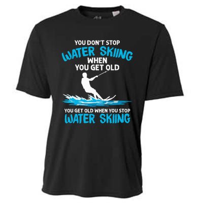 Funny Water Skiing Designs For  Water Skier Athlete Cooling Performance Crew T-Shirt