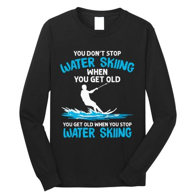 Funny Water Skiing Designs For  Water Skier Athlete Long Sleeve Shirt