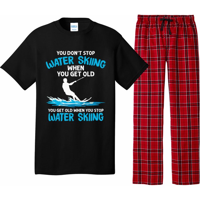 Funny Water Skiing Designs For  Water Skier Athlete Pajama Set