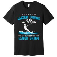 Funny Water Skiing Designs For  Water Skier Athlete Premium T-Shirt