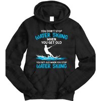 Funny Water Skiing Designs For  Water Skier Athlete Tie Dye Hoodie