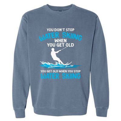 Funny Water Skiing Designs For  Water Skier Athlete Garment-Dyed Sweatshirt