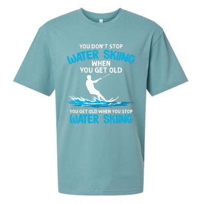 Funny Water Skiing Designs For  Water Skier Athlete Sueded Cloud Jersey T-Shirt