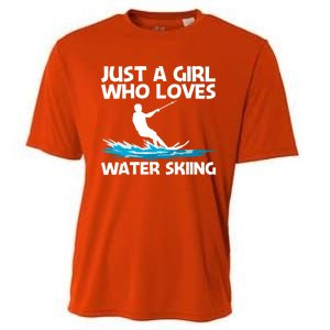 Funny Water Skiing Design Water Skier Skiing Cool Gift Cooling Performance Crew T-Shirt