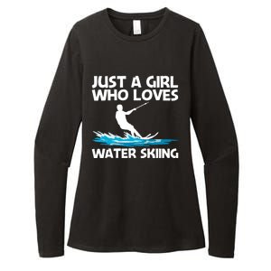 Funny Water Skiing Design Water Skier Skiing Cool Gift Womens CVC Long Sleeve Shirt