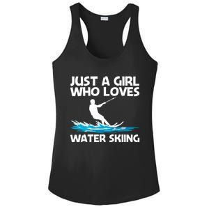 Funny Water Skiing Design Water Skier Skiing Cool Gift Ladies PosiCharge Competitor Racerback Tank