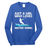 Funny Water Skiing Design Water Skier Skiing Cool Gift Long Sleeve Shirt