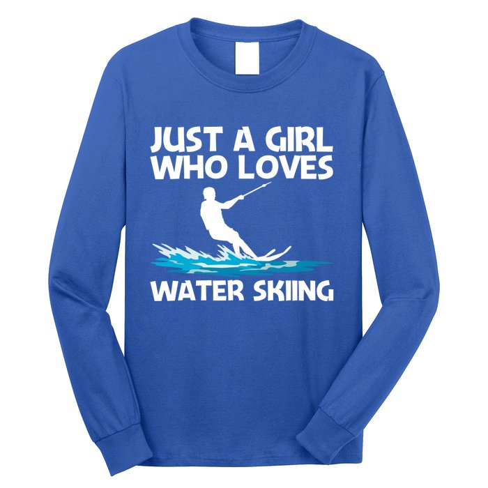 Funny Water Skiing Design Water Skier Skiing Cool Gift Long Sleeve Shirt