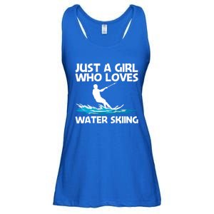 Funny Water Skiing Design Water Skier Skiing Cool Gift Ladies Essential Flowy Tank