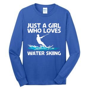 Funny Water Skiing Design Water Skier Skiing Cool Gift Tall Long Sleeve T-Shirt