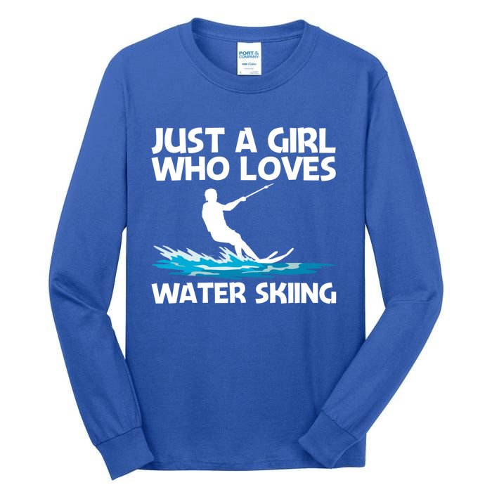 Funny Water Skiing Design Water Skier Skiing Cool Gift Tall Long Sleeve T-Shirt