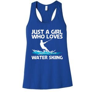 Funny Water Skiing Design Water Skier Skiing Cool Gift Women's Racerback Tank