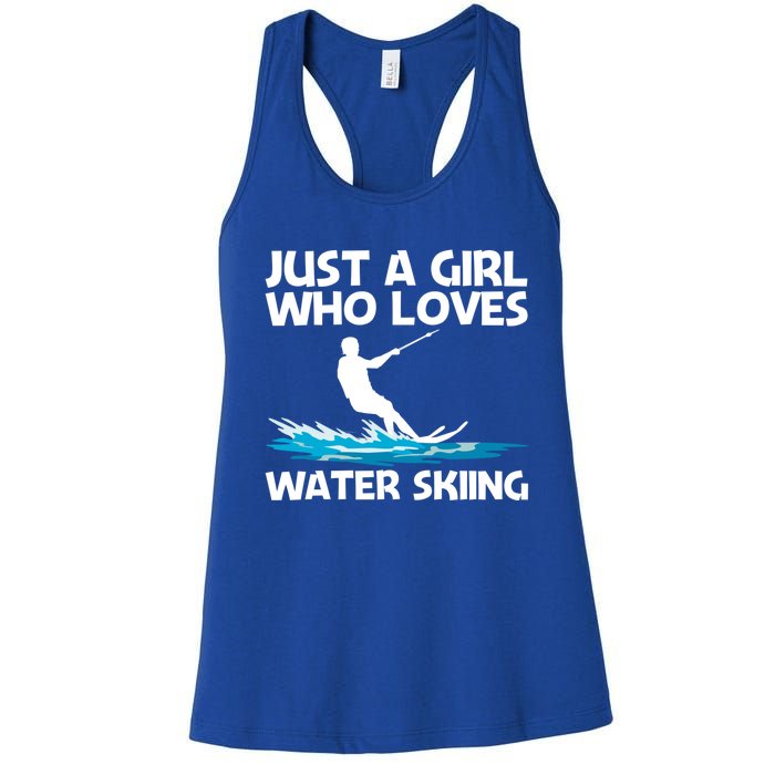 Funny Water Skiing Design Water Skier Skiing Cool Gift Women's Racerback Tank