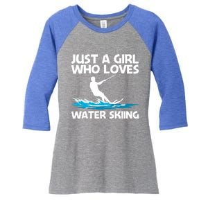 Funny Water Skiing Design Water Skier Skiing Cool Gift Women's Tri-Blend 3/4-Sleeve Raglan Shirt