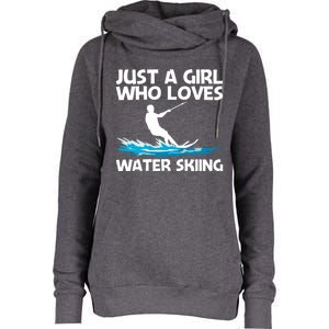 Funny Water Skiing Design Water Skier Skiing Cool Gift Womens Funnel Neck Pullover Hood