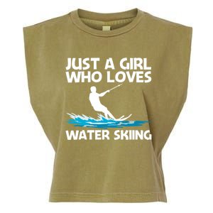 Funny Water Skiing Design Water Skier Skiing Cool Gift Garment-Dyed Women's Muscle Tee