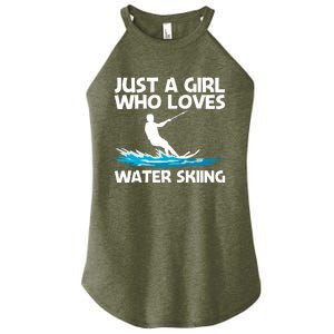 Funny Water Skiing Design Water Skier Skiing Cool Gift Women's Perfect Tri Rocker Tank