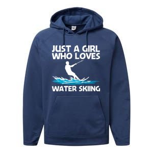 Funny Water Skiing Design Water Skier Skiing Cool Gift Performance Fleece Hoodie