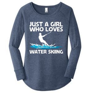 Funny Water Skiing Design Water Skier Skiing Cool Gift Women's Perfect Tri Tunic Long Sleeve Shirt