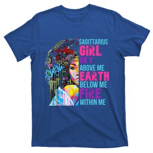 Fire Within Sagittarius Black November Birthday Gift T-Shirt