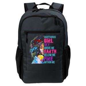 Fire Within Sagittarius Black November Birthday Gift Daily Commute Backpack