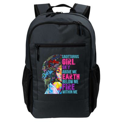 Fire Within Sagittarius Black November Birthday Gift Daily Commute Backpack