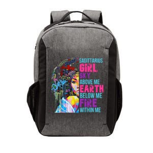 Fire Within Sagittarius Black November Birthday Gift Vector Backpack