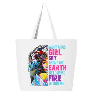 Fire Within Sagittarius Black November Birthday Gift 25L Jumbo Tote