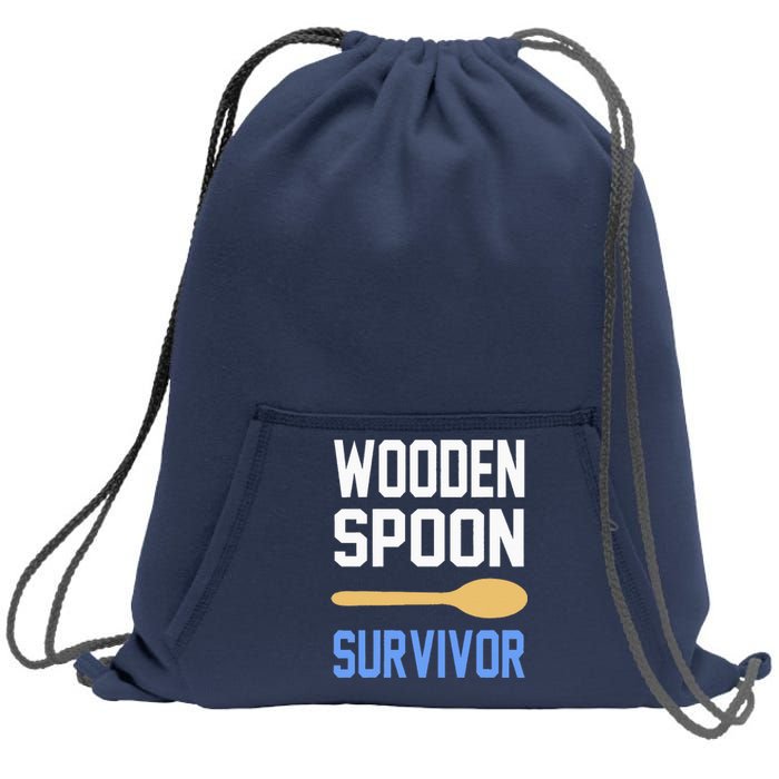 Funny Wooden Spoon Survivor I Survived Wooden Spoon Vintage Sweatshirt Cinch Pack Bag