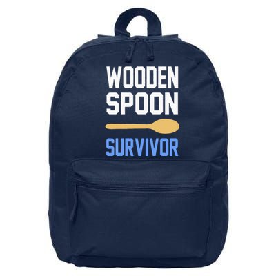 Funny Wooden Spoon Survivor I Survived Wooden Spoon Vintage 16 in Basic Backpack