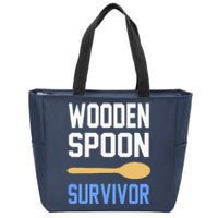 Funny Wooden Spoon Survivor I Survived Wooden Spoon Vintage Zip Tote Bag