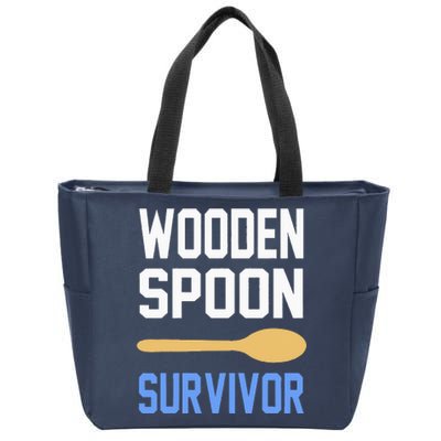 Funny Wooden Spoon Survivor I Survived Wooden Spoon Vintage Zip Tote Bag