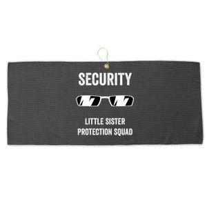 Funny Wedding Security Little Sister Protection Squad Large Microfiber Waffle Golf Towel