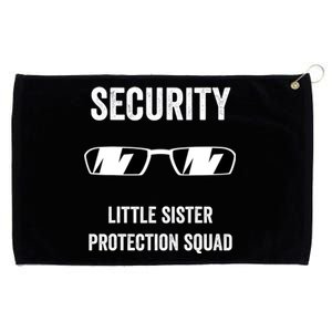 Funny Wedding Security Little Sister Protection Squad Grommeted Golf Towel