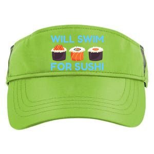 Funny Will Swim For Sushi Graphic Plus Size Shirt For Girl Boy Unisex Adult Drive Performance Visor