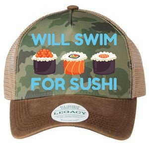 Funny Will Swim For Sushi Graphic Plus Size Shirt For Girl Boy Unisex Legacy Tie Dye Trucker Hat