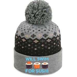 Funny Will Swim For Sushi Graphic Plus Size Shirt For Girl Boy Unisex The Baniff Cuffed Pom Beanie