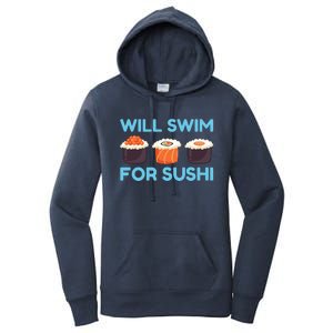 Funny Will Swim For Sushi Graphic Plus Size Shirt For Girl Boy Unisex Women's Pullover Hoodie