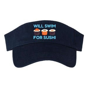 Funny Will Swim For Sushi Graphic Plus Size Shirt For Girl Boy Unisex Valucap Bio-Washed Visor