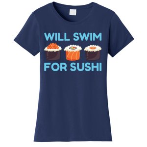 Funny Will Swim For Sushi Graphic Plus Size Shirt For Girl Boy Unisex Women's T-Shirt