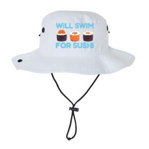 Funny Will Swim For Sushi Graphic Plus Size Shirt For Girl Boy Unisex Legacy Cool Fit Booney Bucket Hat