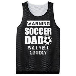 Funny Warning Soccer Dad Will Yell Loudly Mesh Reversible Basketball Jersey Tank